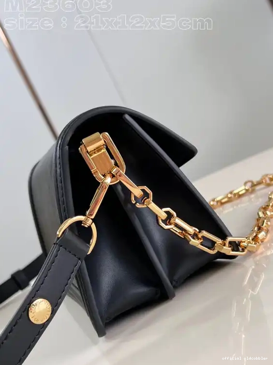 Official oldcobbler DAUPHINE LOUIS West-21*12*5CM VUITTON East 0610